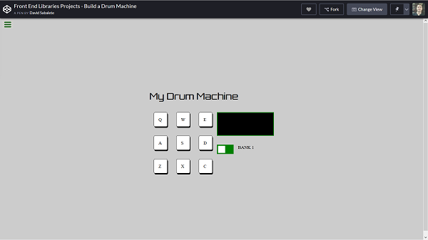 React and Redux Drum machine picture